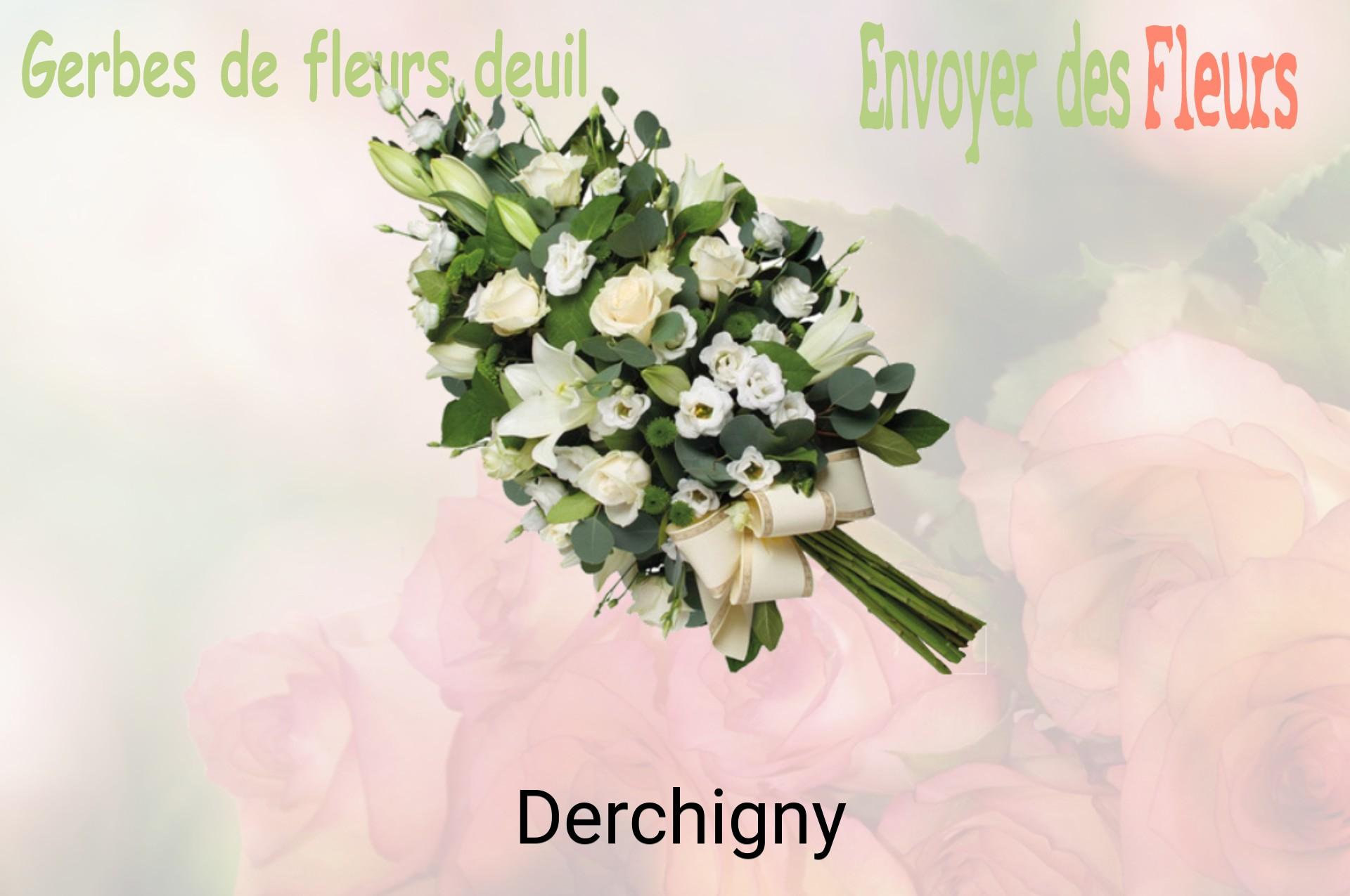 Gerbe de fleurs de deuil livrée à Derchigny